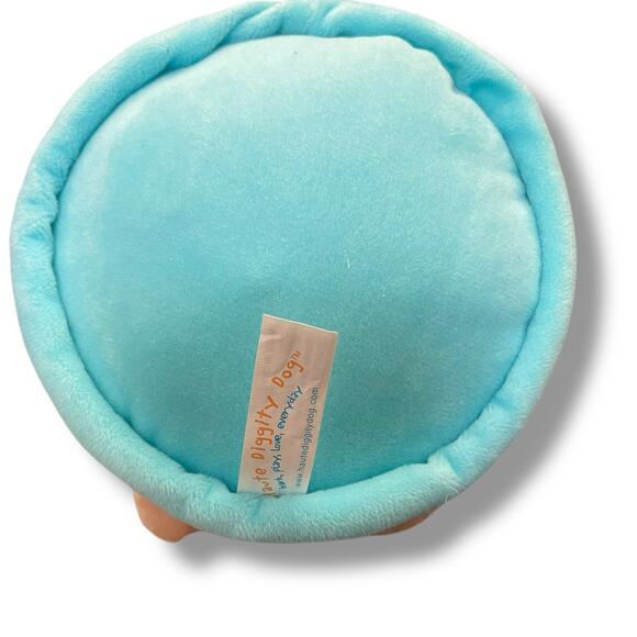 Haute Diggity Dog Plush Birthday Boy Cake Pup Pet Toy Squeaker Blue Brown 5" - Picture 8 of 10